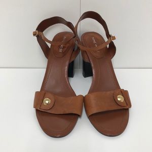 Nine West leather strap heels